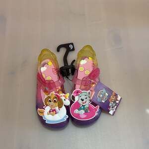 Nickelodeon Paw Patrol Skye & Everest Toddler Girls Pink Glitter Jelly size 9